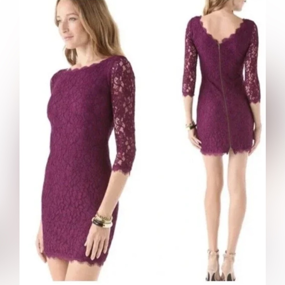 DVF Zarita Lace Sheath Dress sz 4 NWT